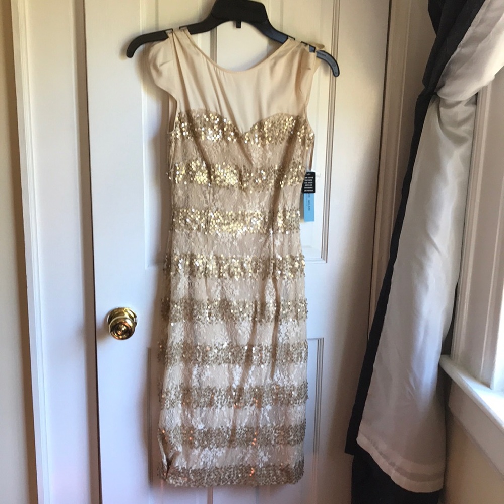 Antonio Melani Gold Sequin Dress Size 2